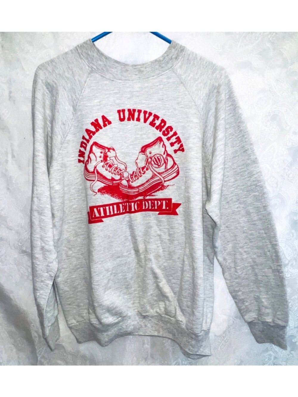 Vintage Indiana University Athletic Dept. Sweatshirt Gray Crewneck XL By Action